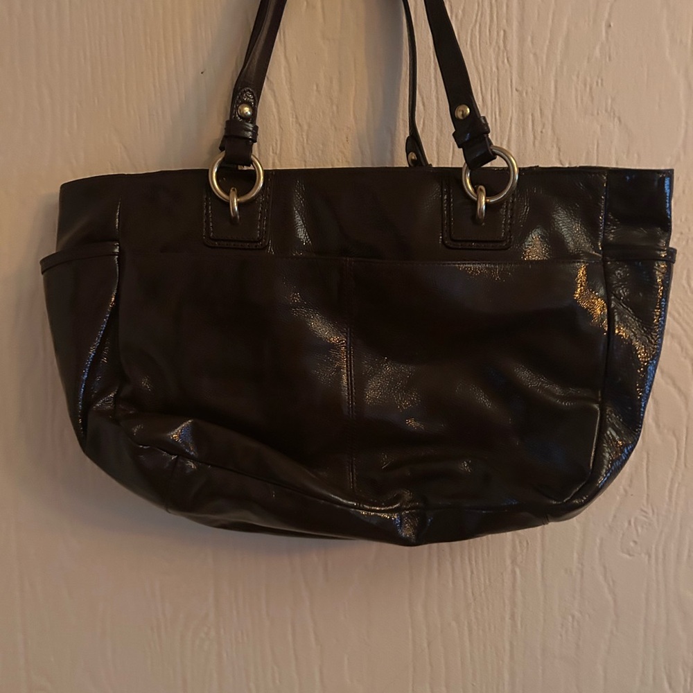 Elegant Brown patent leather bag